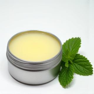 Small tin of mint lip balm.